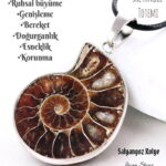 Salyangoz Kabuğu  Fosil Kolye