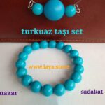 Turkuaz Firuze Doğal Taş Takı Seti