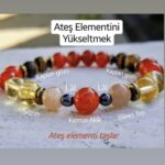 Ateş Elementi Doğal Taş Bileklik 1 kalite